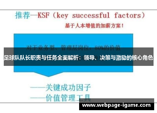 足球队队长职责与任务全面解析:领导、决策与激励的核心角色 足球队队长职责与任务全面解析:领导、决策与激励的核心角色